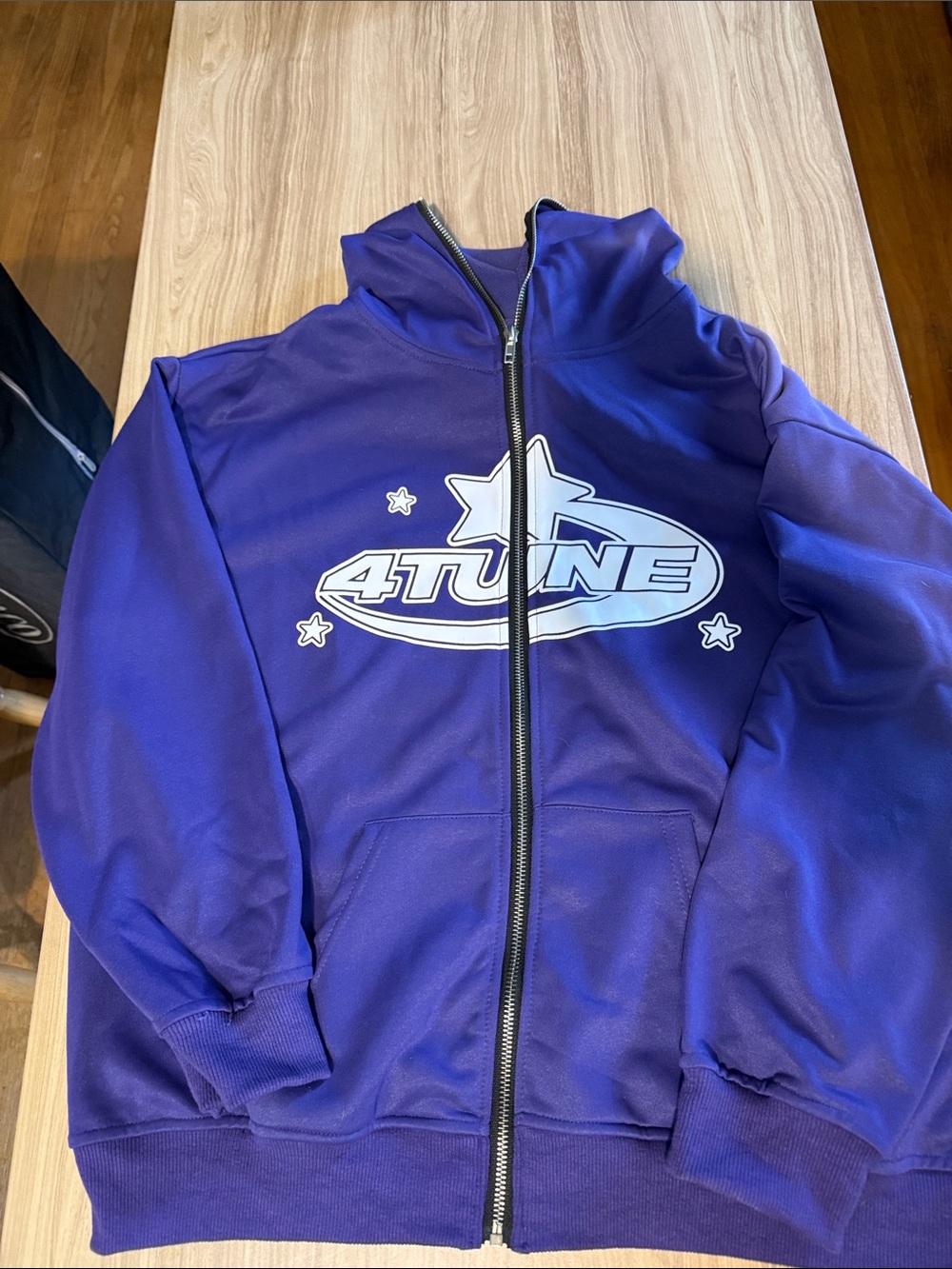 Full-Zip Hoodie in Purple